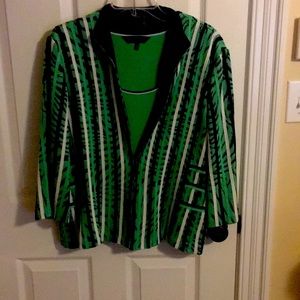 Ming Wang knit Three piece zip up jacket pants and top Sold for 425 asking 140